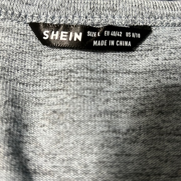 SHEIN raglan top, blueish-gray color size large - Picture 3 of 4